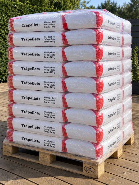 Pellet drzewny  TRAPELLETS Szwecja  896kg/paleta