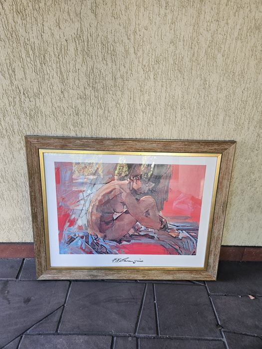 Obraz kobieta oprawiony