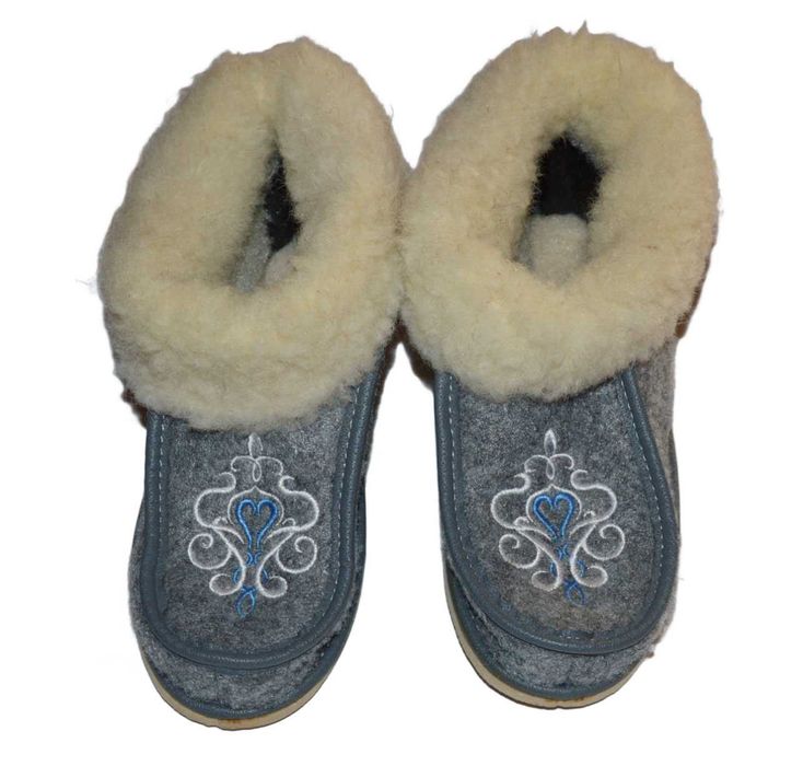 Wysokie bambosze filcowe ciepłe podeszwa z styrogumu rozm.40