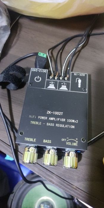 ZK-1002T усилитель мощности 2*100W, cs8673e підсилювач потужності AUX