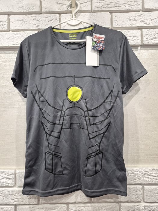 Koszulka sportowa marvel s szybkoschnąca szara zbroja przebranie nowa