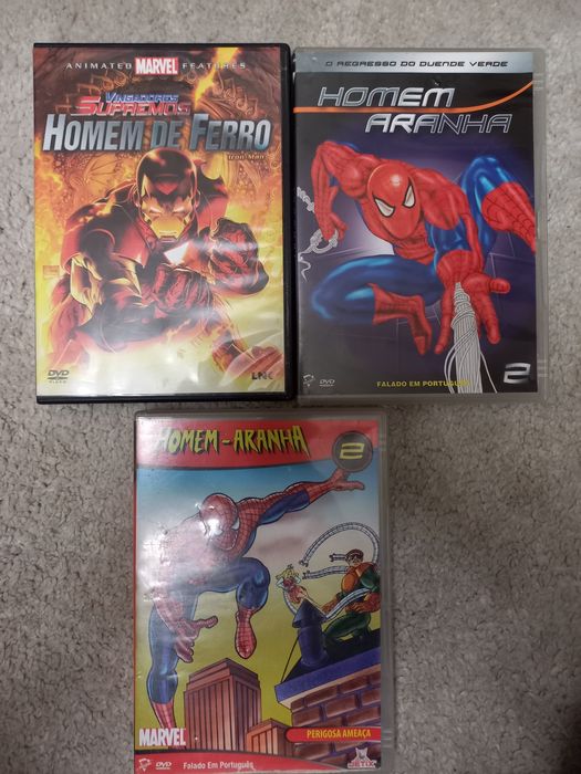 DVDs de filmes Homem Aranha,