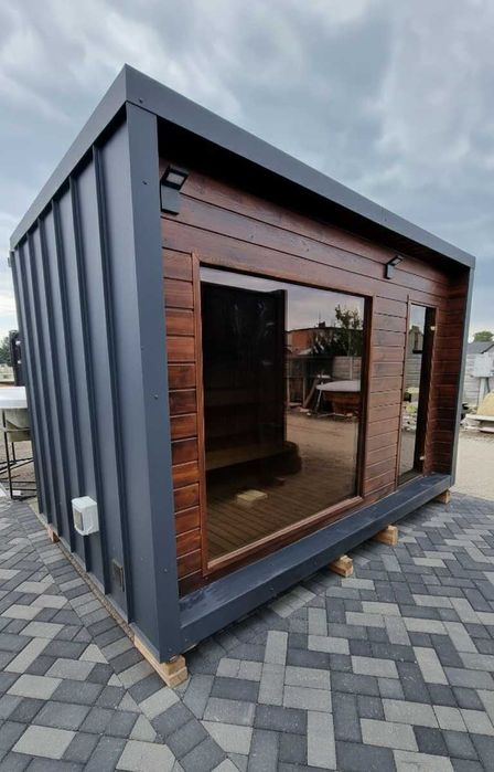 Sauna Aurora Ogrodowa fińska Nowa producent piec HUUM Wi-Fi