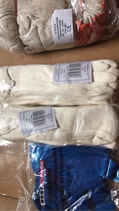 Rekawice foliowe niebieskie