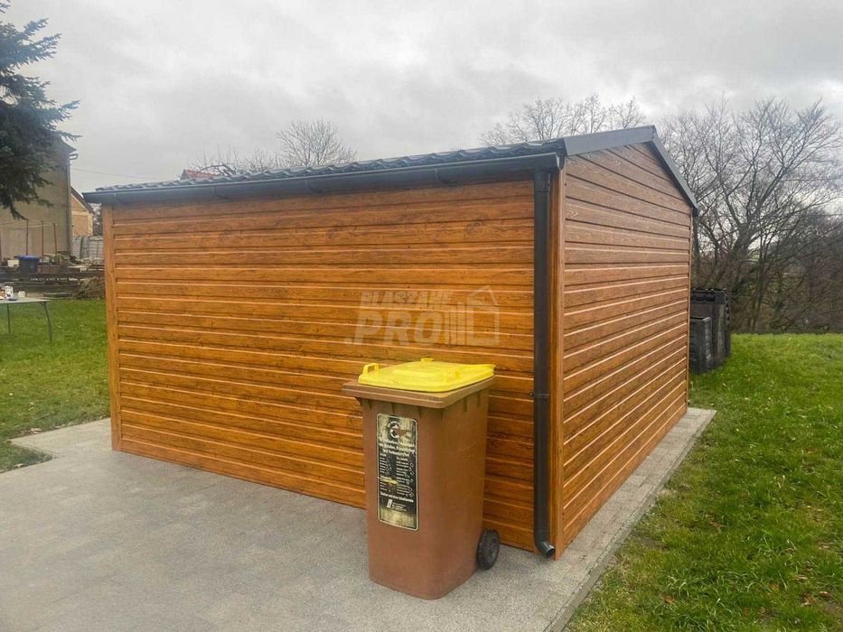 Schowekogrodowy 4x4m okno rynny  Blachodachówka dach dwuspadowy GP529