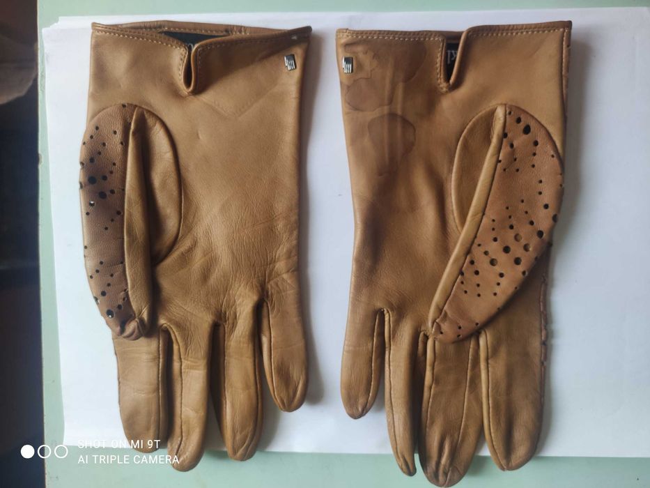 Перчатки  женские кожаные б/у