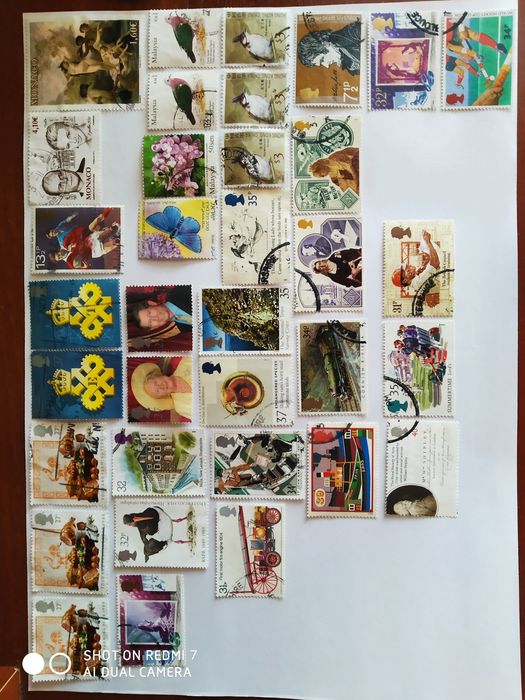 Поштові марки гашені різні