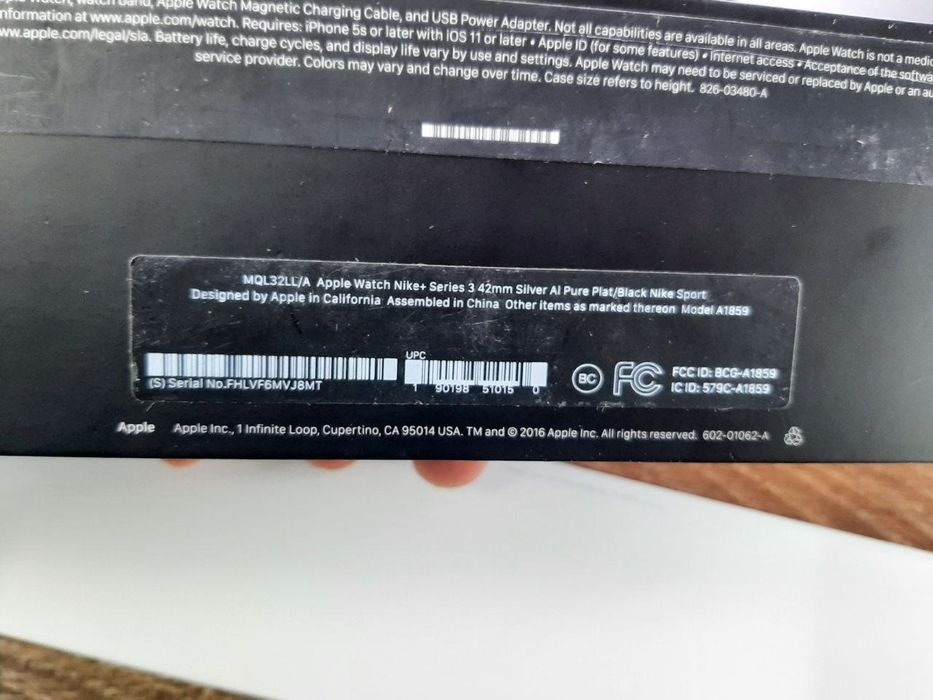 Apple Watch 3 42 Nike LTE Silver