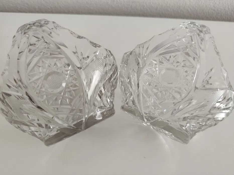 Koszyczki kryształowe PRL 2 sztuki  Kryształy