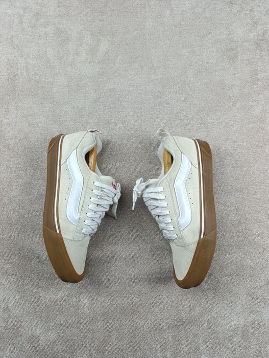 Скейтерские кроссовки весны vans knu skool marshmallow beige