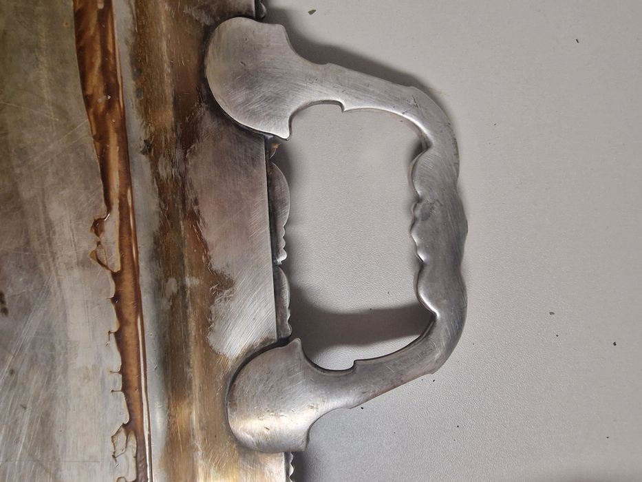 Duża Stara Patera Taca 1890- 1945 srebrna,posrebrzana