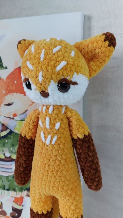 Плюшева іграшка ручної роботи Лисичка Руді