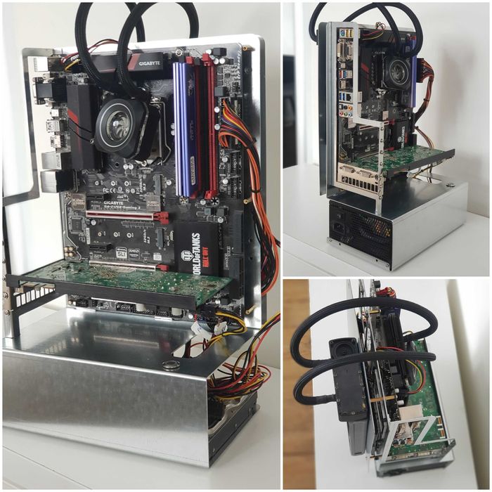 Otwarta obudowa PC ATX / Test bench / OPC-V - Surowy / 4x SSD  1 x HDD