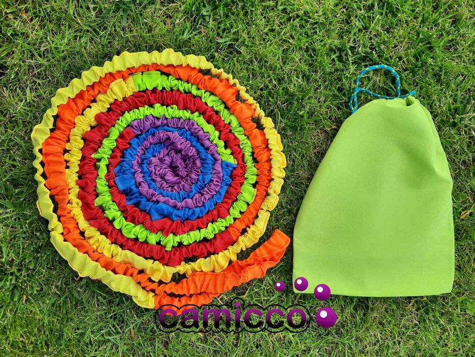 2 GUMA SENSORYCZNA tęczowa ANIMACYJNA tańca wesele gumy animatorów 7 m