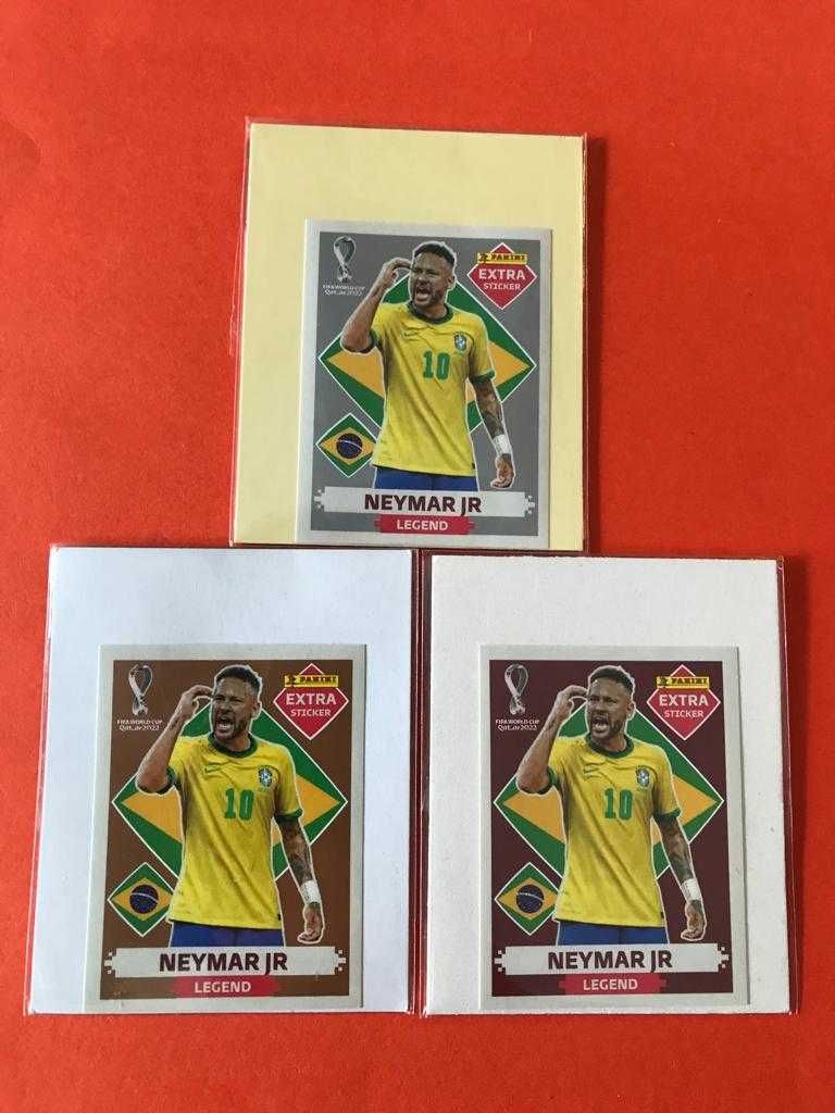 Brazil version 2022 Panini Extra Sticker World Cup Qatar - Neymar Jr. -  Bronze 