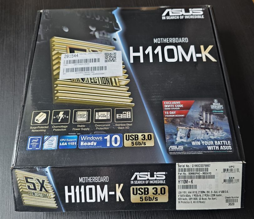 Płyta główna ASUS Motherboard H110M-K
