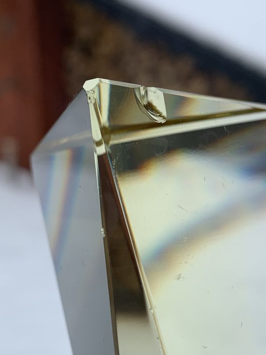 Posselt jak Moser komplet na toaletkę art deco kryształ cytrynowy