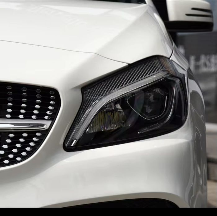 Vidro capa lente farol ótica mercedes classe A w176 facelift