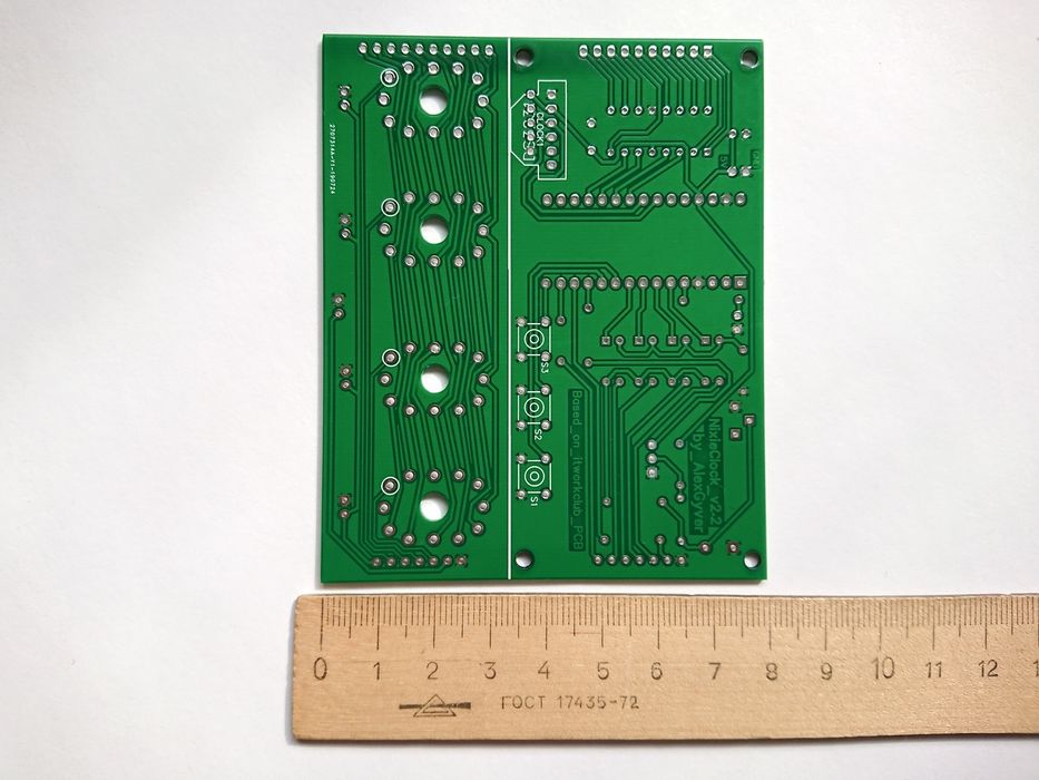 Плата для часов Nixie Clock на гри от Alex Gyver на индикаторах ИН-12: ...