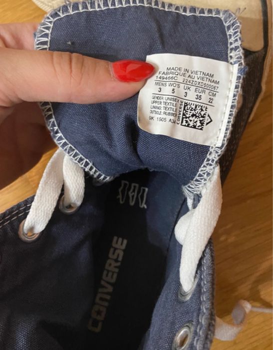 Converse All Star Chuck Taylor azul ganga – Cano alto – Originais