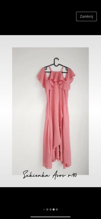 Romantyczna zwiewna z falbanami ASOS L