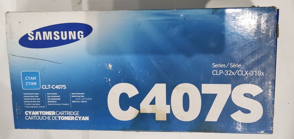Продам катридж Samsung CLT-C407S Cyan. Голубой Цвет. Новый