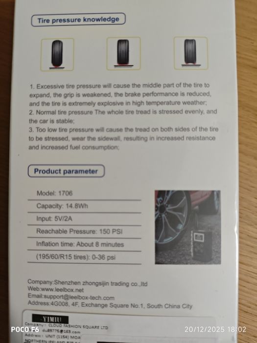 mini compressor de ar portátil 150 PSI, insuflador elétrico 12 V  USB