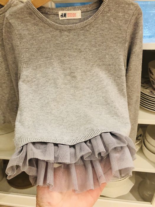 Bluzka swetek 110/116 - bluzka Reserved 110, sweterek H&M 110/116