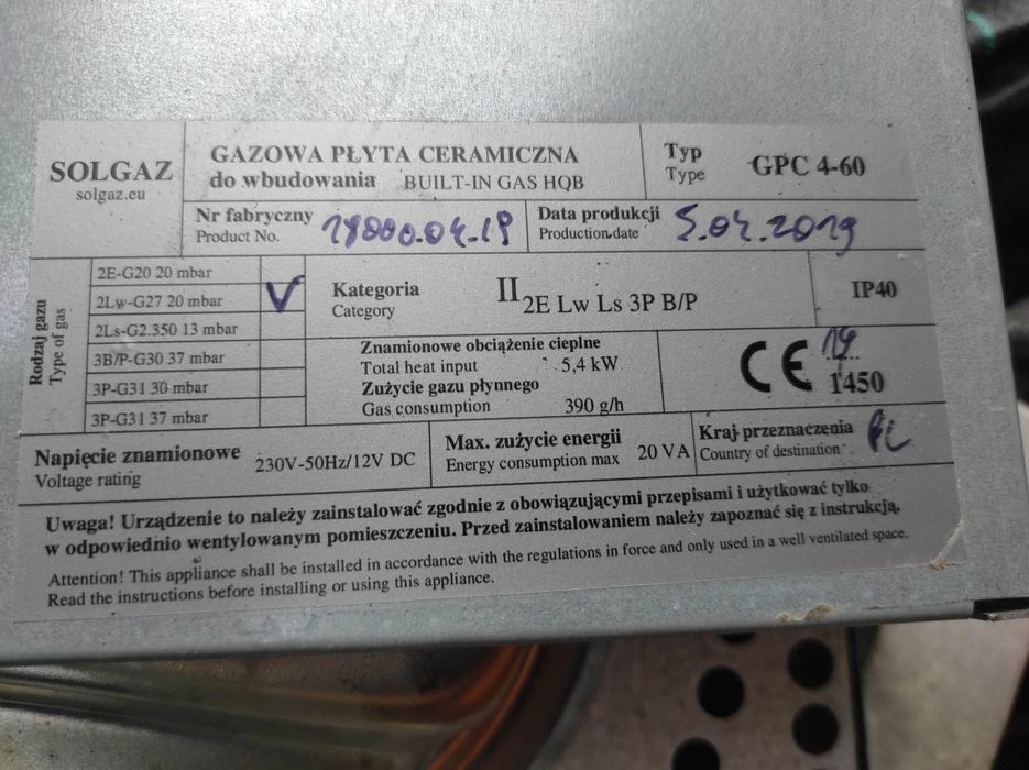 Sterownik, programator do płyty solgaz 4+1
