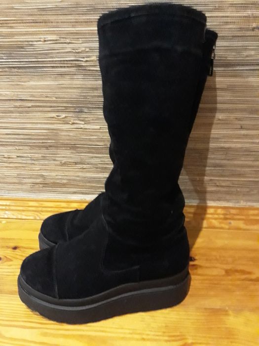 Чоботи зимові замшеві