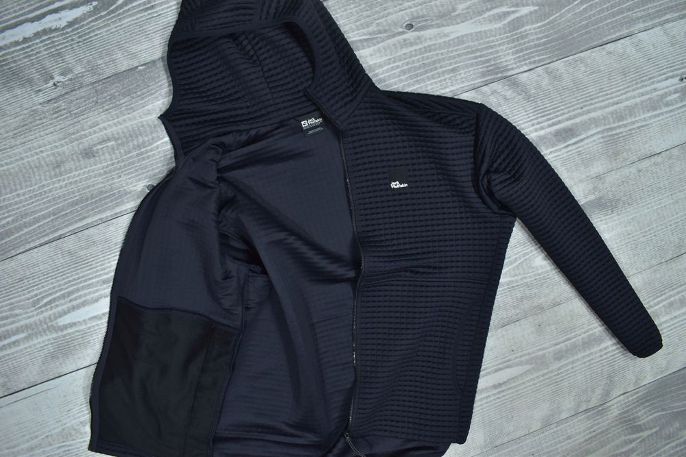 Jack Wolfskin Mogari Czarna Męska Bluza Trekkingowa O Luźnym Kroju L