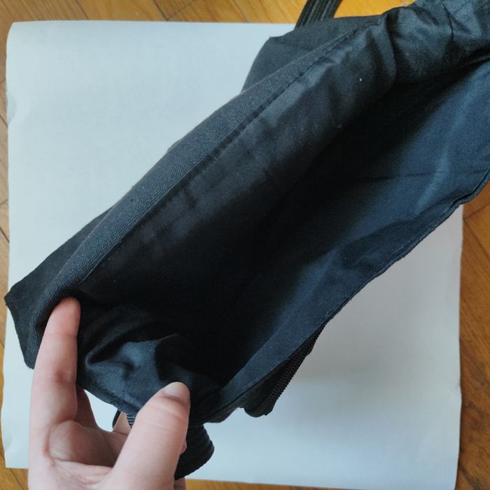 Чорна сумка вміщає А4