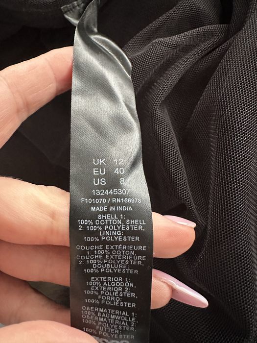 Asos luxe cekinowa sukienka mini L 40 zdobiona