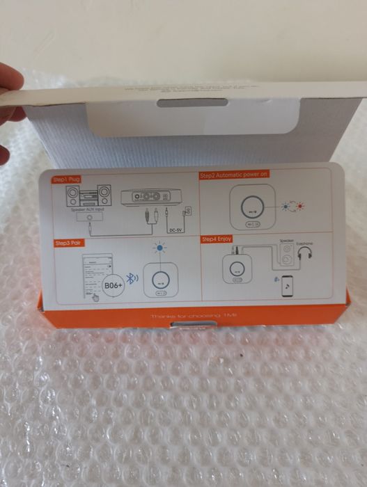 Bezprzewodowy Odbiornik Audio Bluetooth 1Mii B06+ - Nowy, Zestaw Kompl