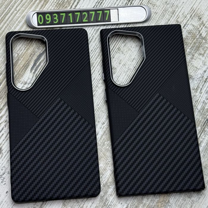 Чехол тонкий Wave Gleam MagSafe на Samsung S25 Ultra/ S24 Ultra/ S24 Carbon Style Pitaka. Чохол