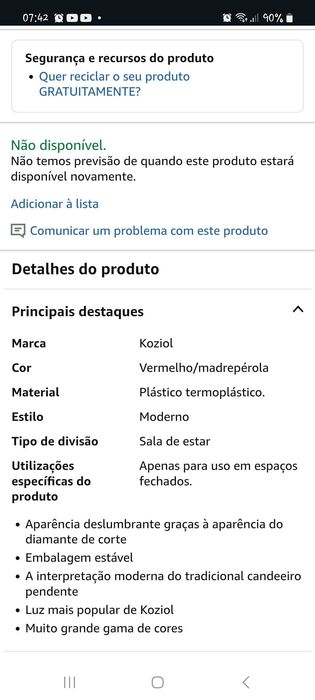 2 candeeiros marca Koziol modelo Josephine