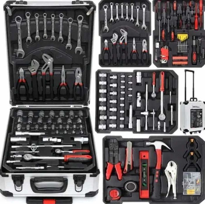 Великий набір інструментів 499 предметів у валізі автомобільні ключі