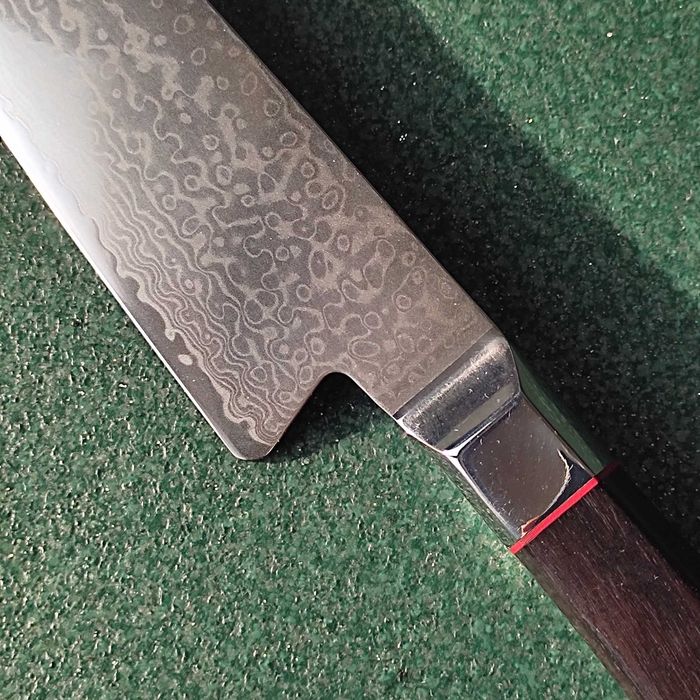 Японский поварский Шеф-нож _Гьюто  -34 см_Дамасская сталь VG10_АВТ