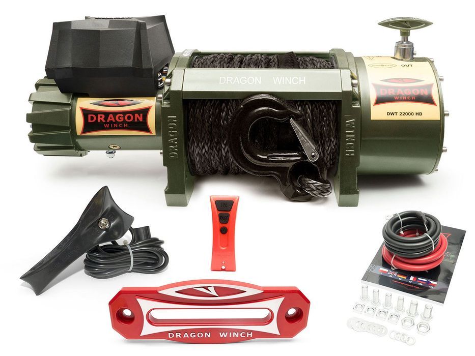 Wyciągarka 10T 20T Dragon Winch Truck DWT 22000HD lina syntetyczna 24V