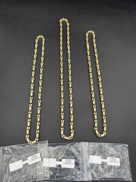 Złote Grube Łańcuchy Łańcuszki Złoto 585 14K Nowe Super Cena Wybór