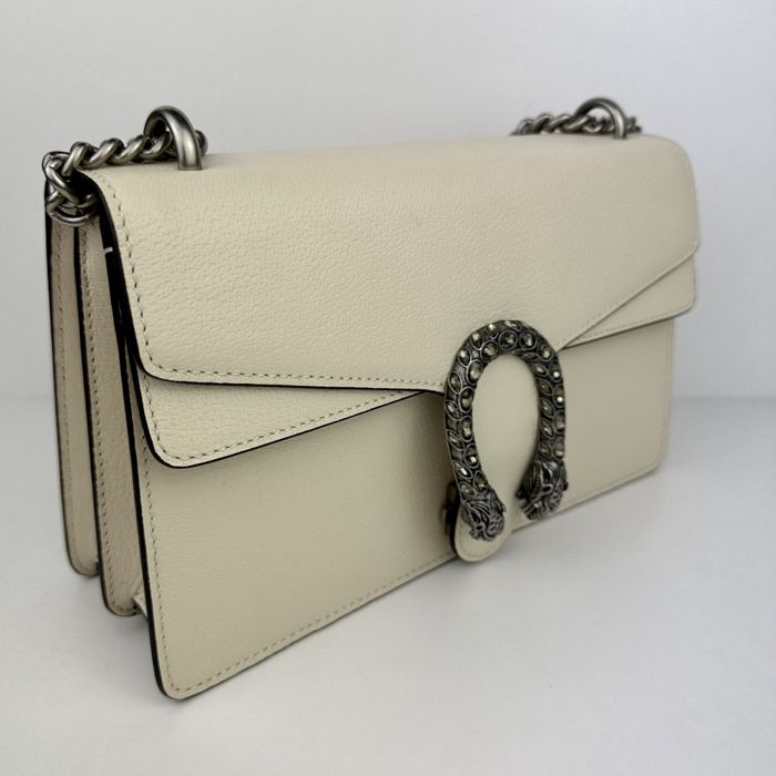 Torebka Gucci Dionysus Small Shoulder Bag kremowa skóra naturalna