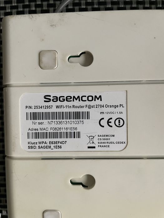 Modem Sagemcom Fast 2704