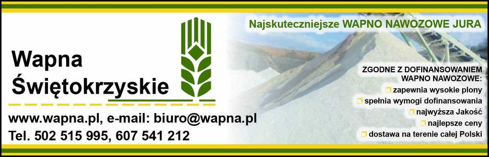 Najtaniej !  Wapno nawozowe, kreda, luzem Wapno Magnezowe,  Węglanowe,