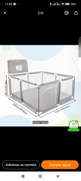 Berço trama + colchão viscoelástico novo+parque