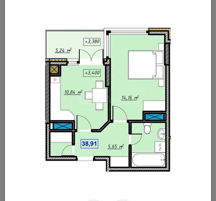 Продаж 1-кімнатна видова квартира ЖК Silver