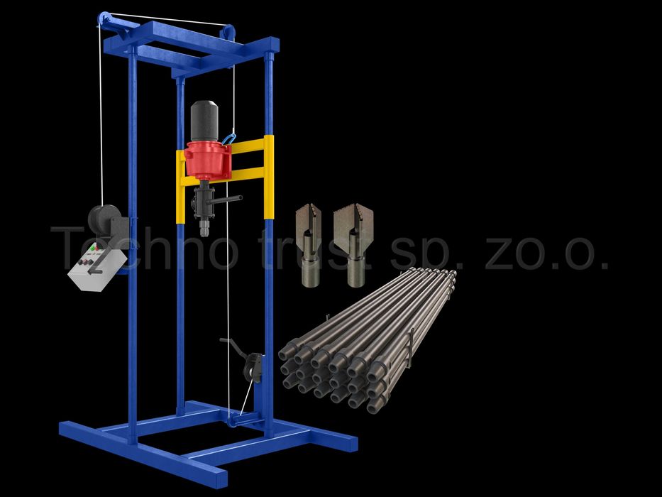 Wiertnica do studni 210 zestaw na 30,5m. Transport Polska