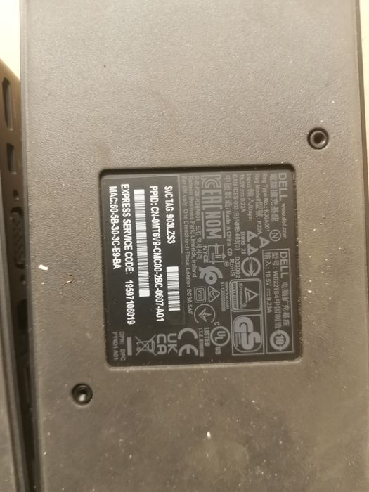 Stacja dokująca Dell uszkodzona