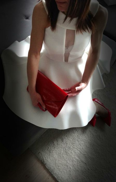 Sukienka ecru Polski producent