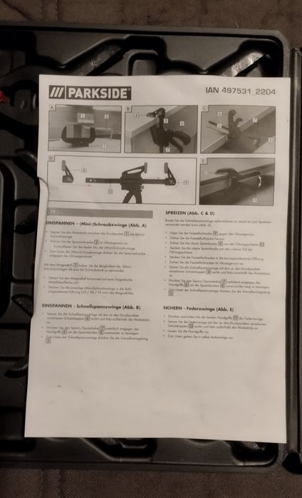 Conjunto de grampos de aperto rápido 16 peças Parkside 

16 peças