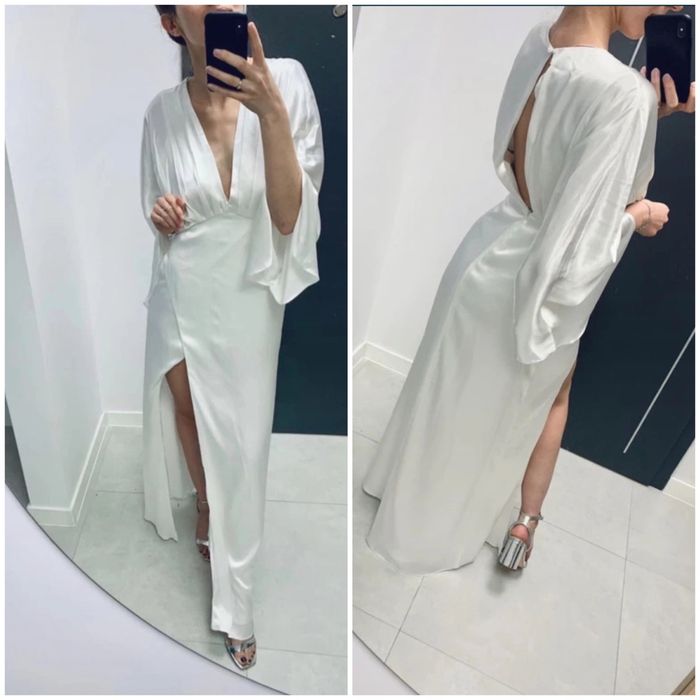 satynowa sukienka maxi 46 3 xl  asos luxe wiskoza kimono